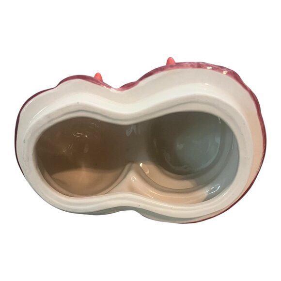 St. Nicholas Square Yuletide Let It Snow Ceramic Cookie Jar Snowman Couple - Picture 8 of 9